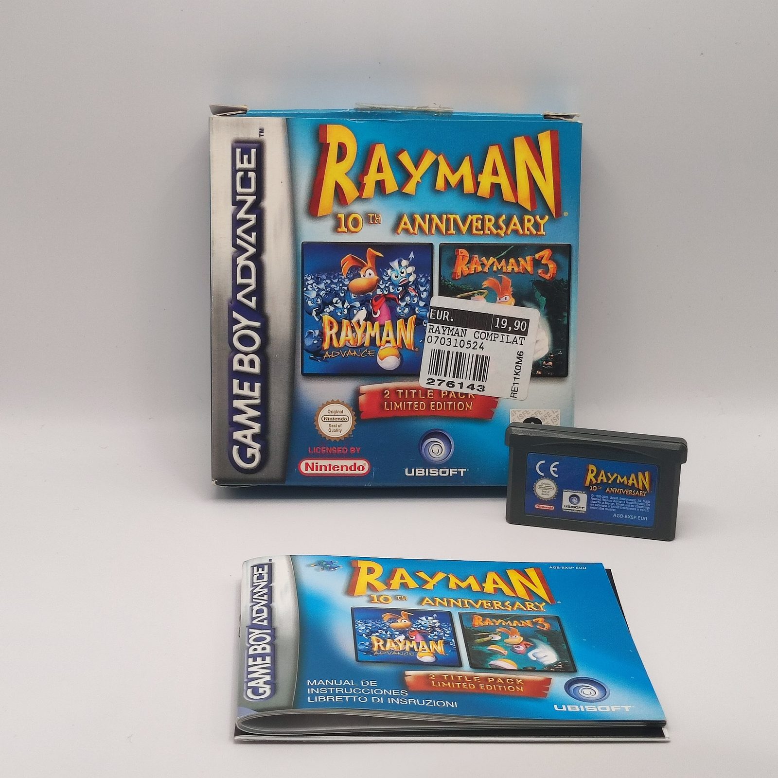 Rayman 10th Anniversary Game Boy Advance GBA PAL ITA completo